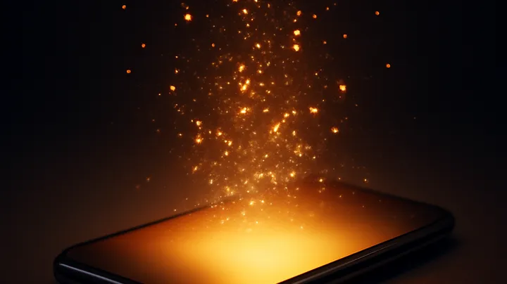 4666BET COM Modern phone with glowing screen